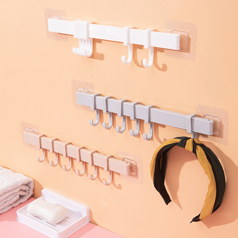 Multi-Purpose Adhesive Storage Hooks for Kitchen, Bathroom and Home Decor, Wall Corner Strong Adhesive Hook Kitchen Wall Hanging 6 Row Hook