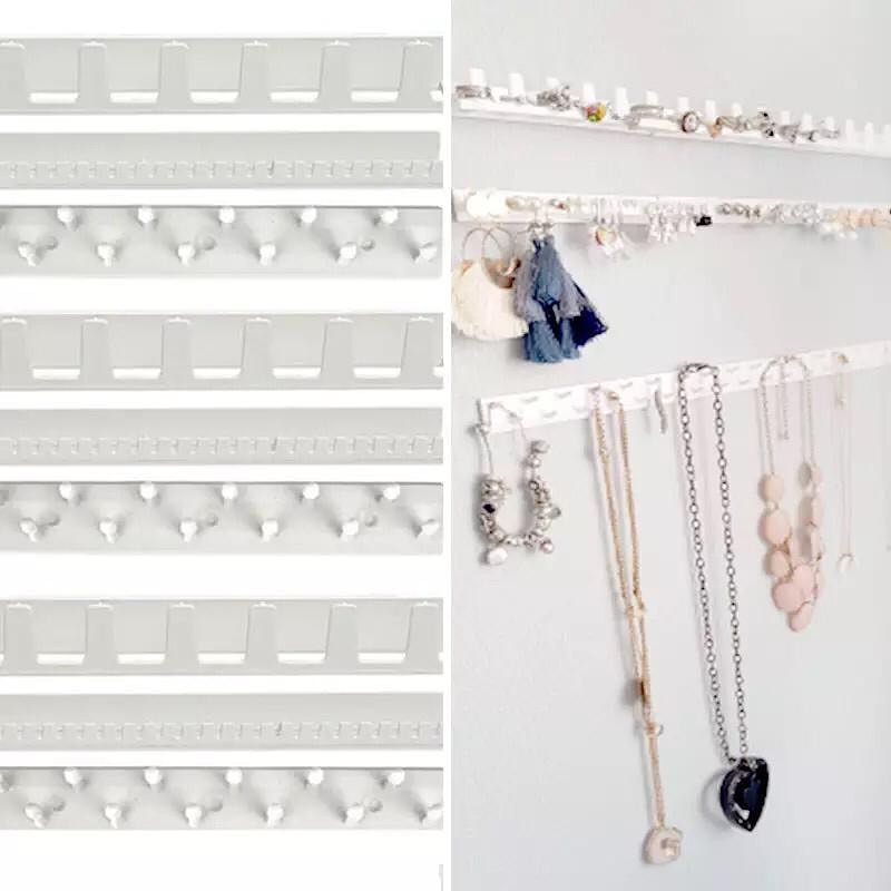 Wall Jewelry Orgainzer, 9 Pcs Adhesive Wall Mount Jewelry Hooks Set