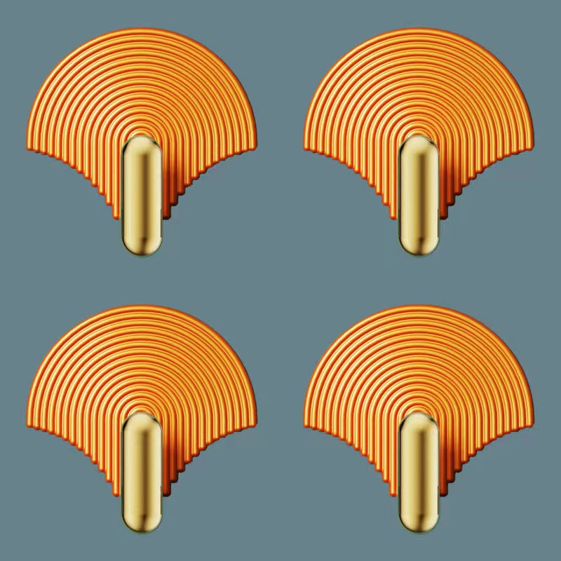 Fan Shaped Adhesive Hooks (4pcs)