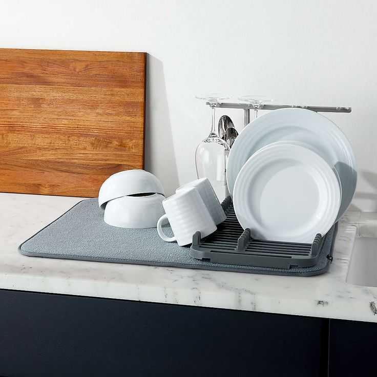 Dish Drying Mat with a Rack