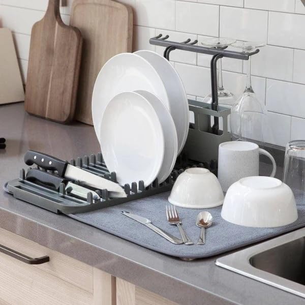 Dish Drying Mat with a Rack