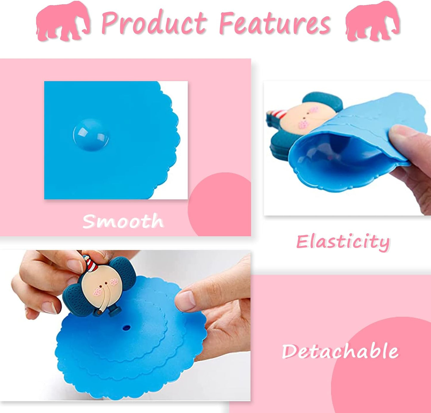 Cartoon Silicone Cup Lid