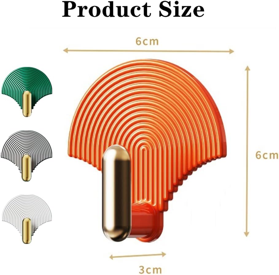 Fan Shaped Adhesive Hooks (4pcs)