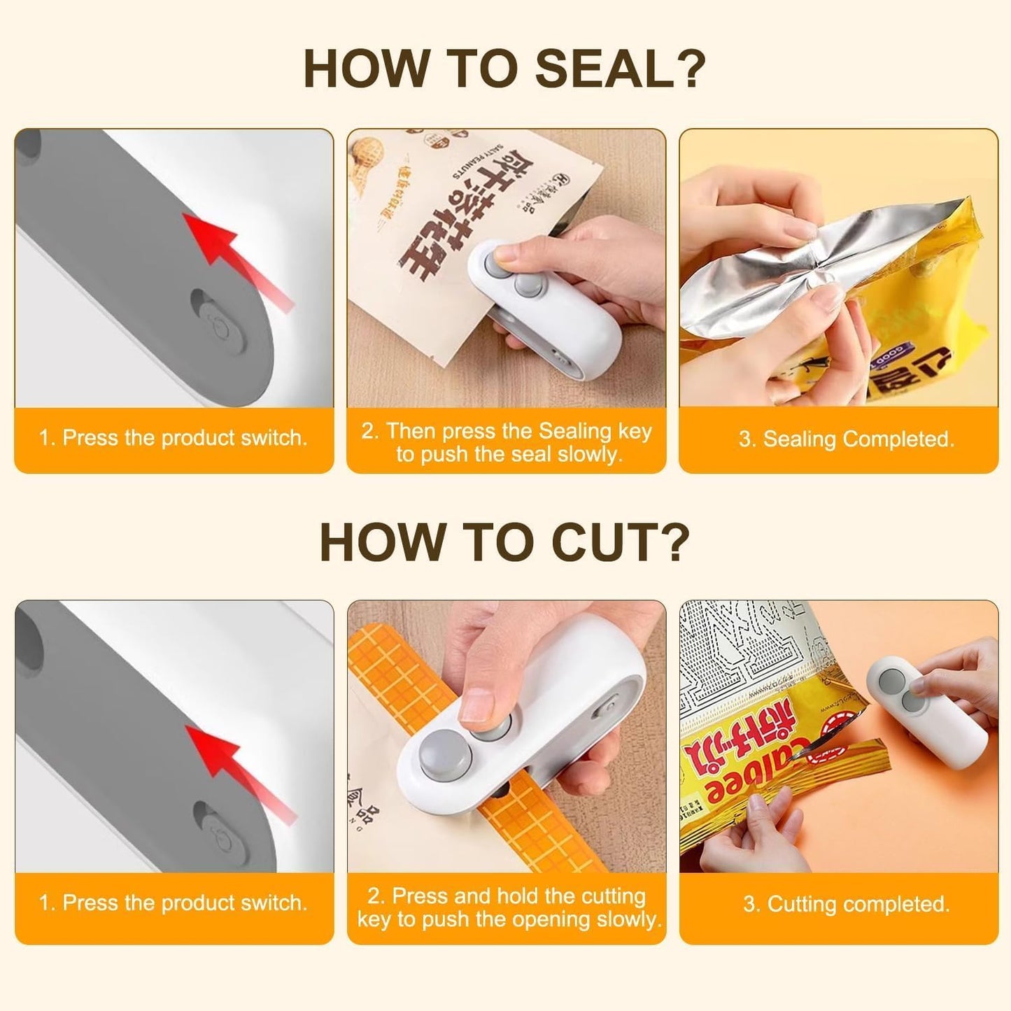 2 in 1 Bag Sealer and Cutter