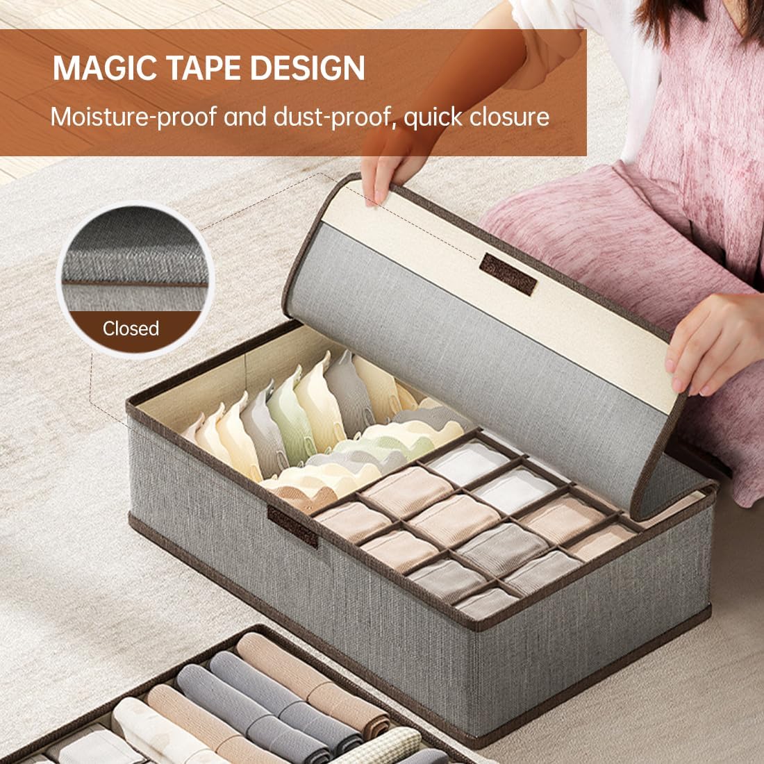 Underwear Organizer Box with Cover
