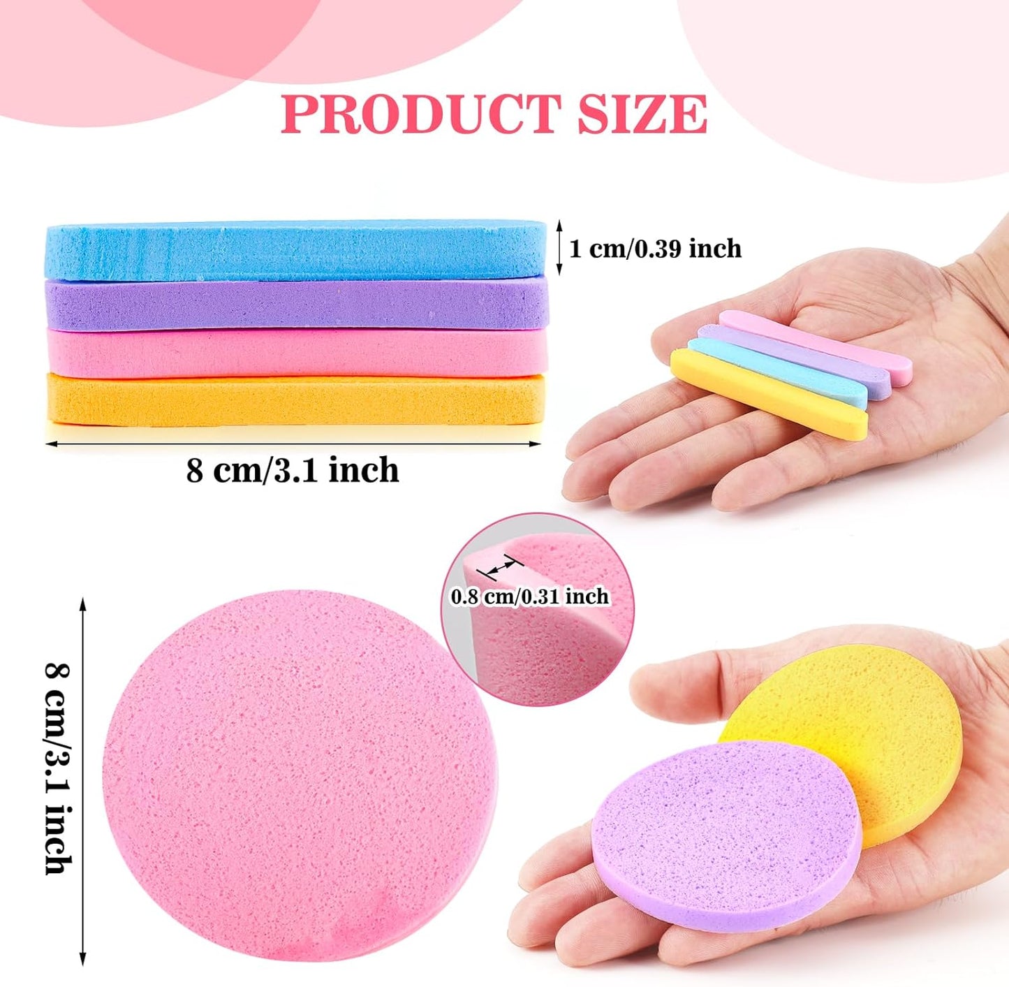 Compressed Facial Sponges (12 pcs)
