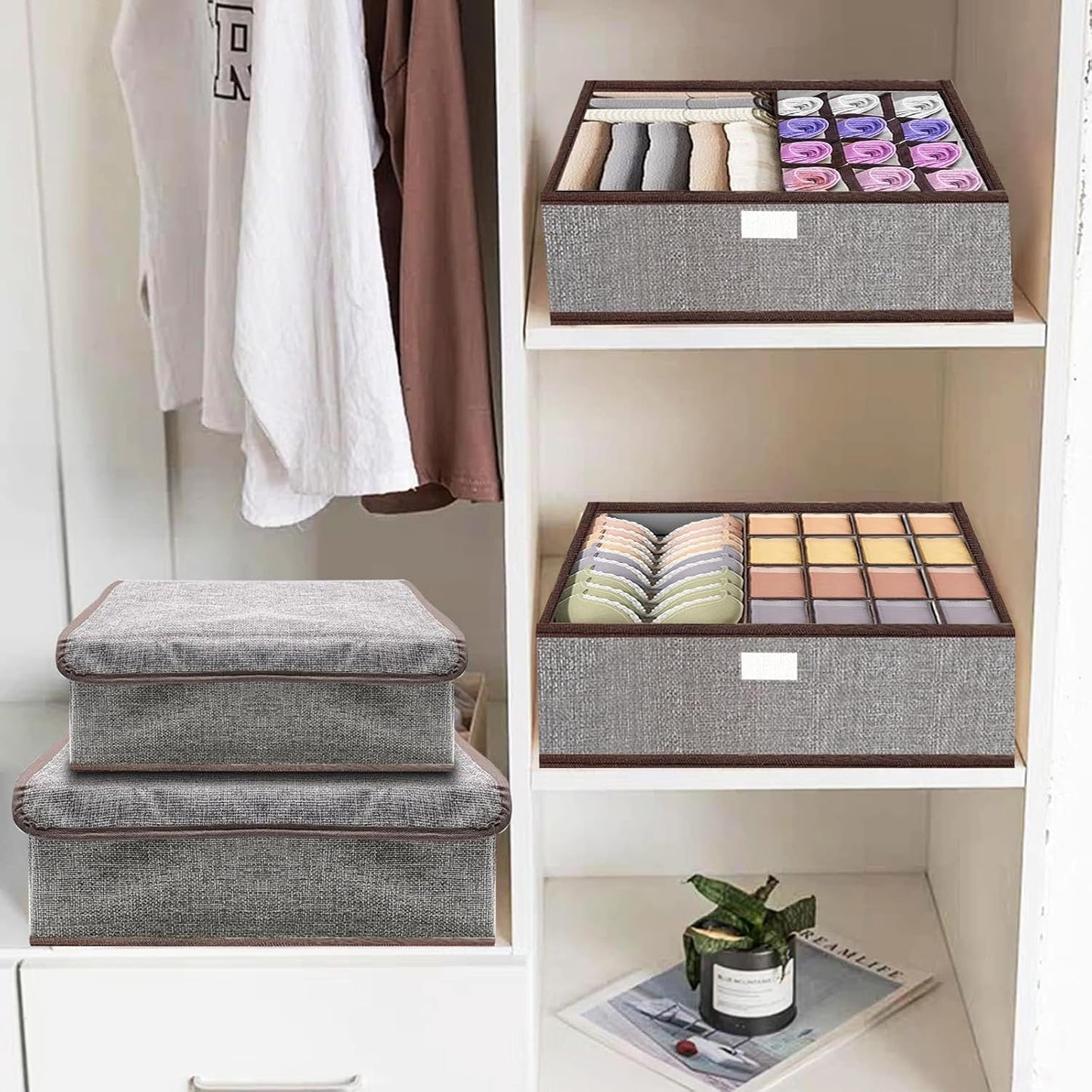 Underwear Organizer Box with Cover