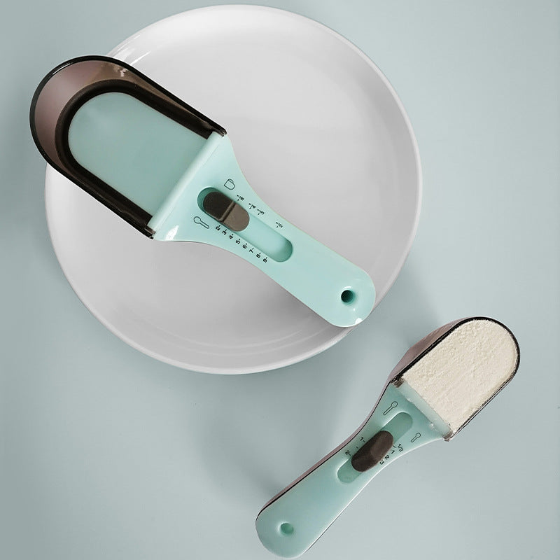 Adjustable measuring spoon set