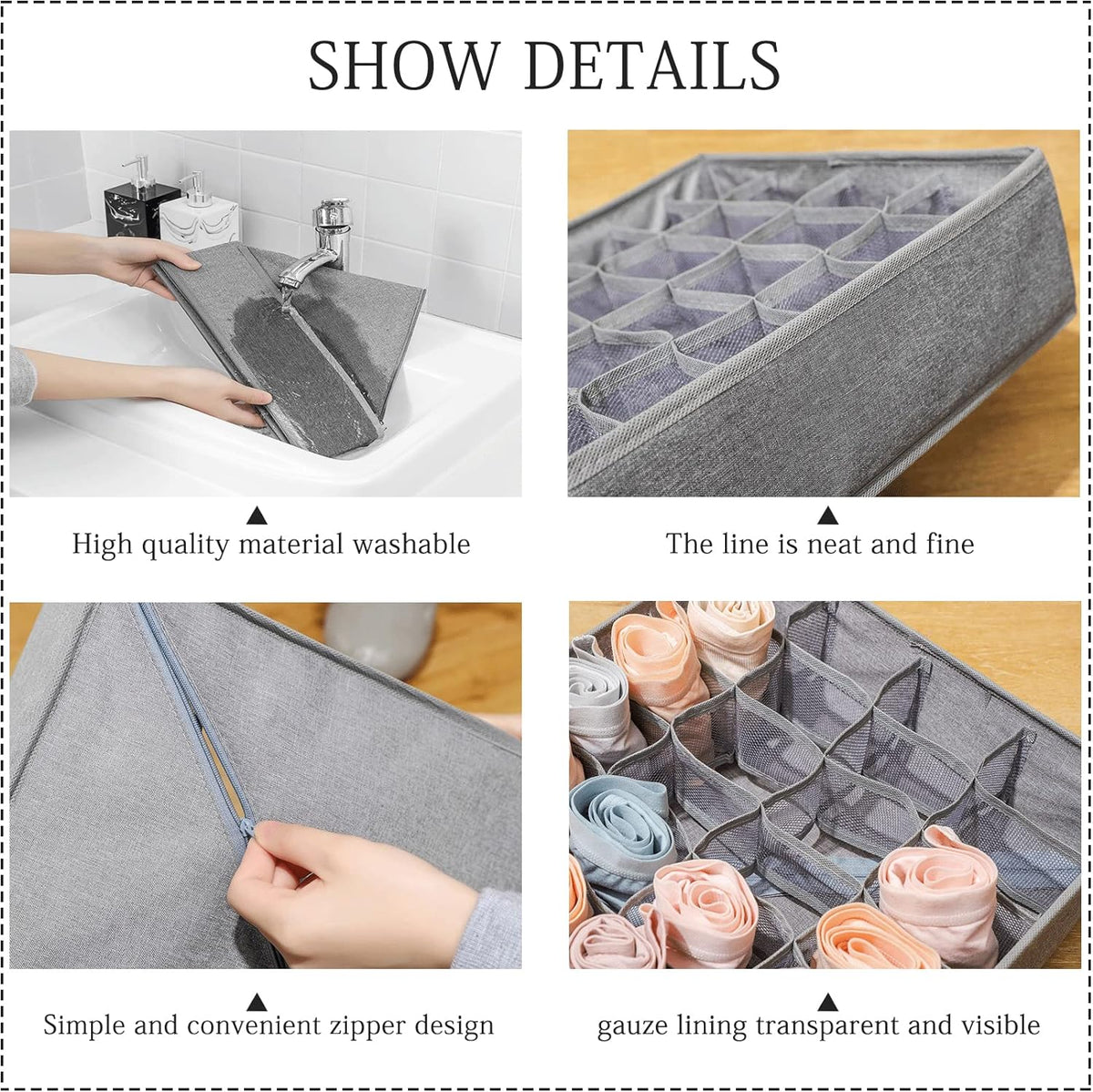 Tie and scarf drawer organizer