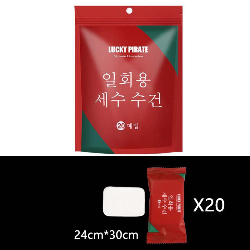Compressed magic towel in 24 x 30 cm size