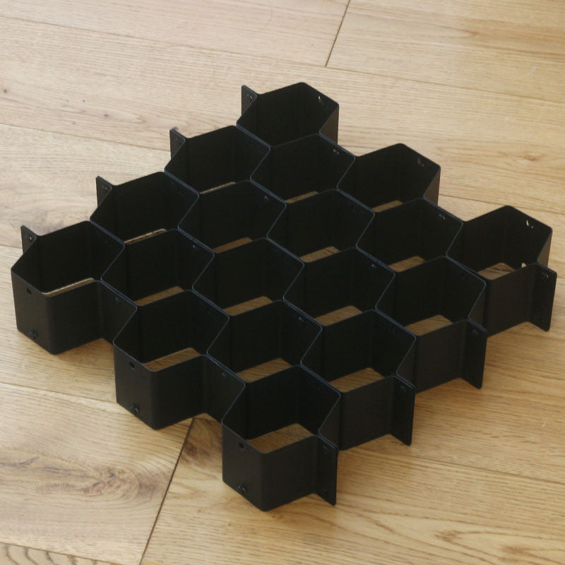 Honeycomb drawer divider in black