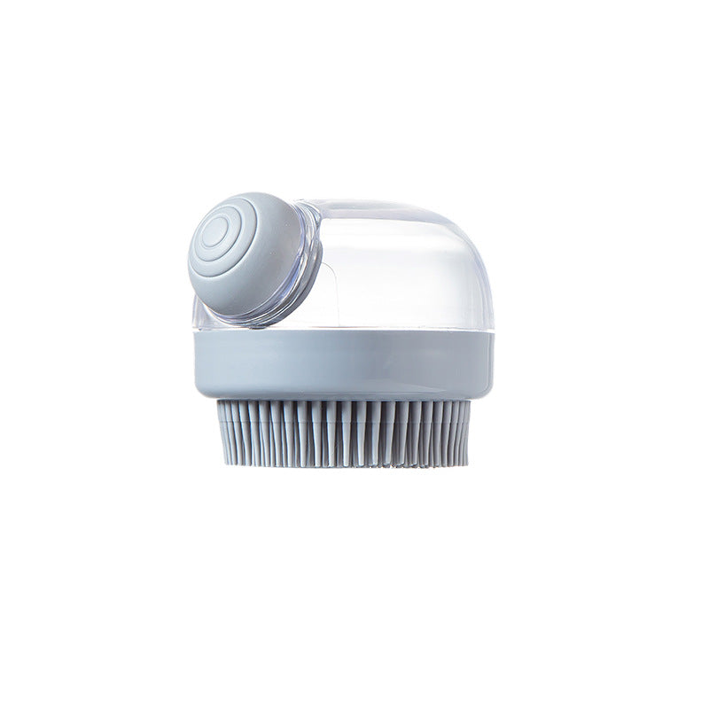 Shampoo dispenser body brush in grey