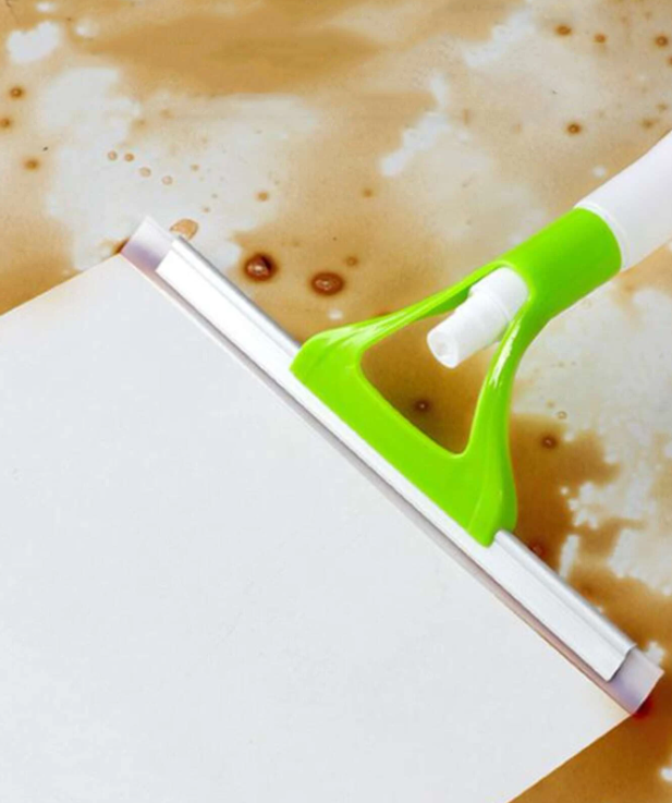 Portable 30 x 25.5 cm window squeegee with spray for tiles, kitchen and car