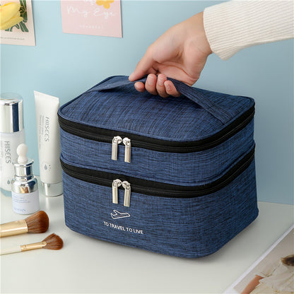 Travel Dual Layer Cosmetic Bag