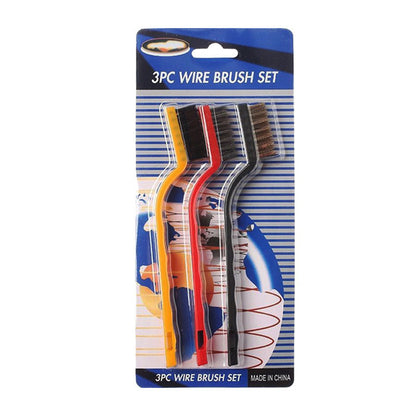 Gas Stove Cleaning Brushes (3 Pcs) , Nylon/Brass/Stainless Steel Wire Brushes for Cleaning
