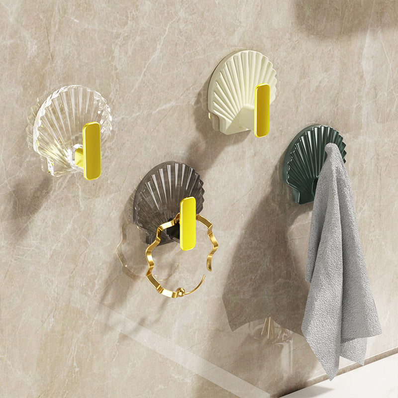 Shell Design Adhesive Hooks (4 Pcs)