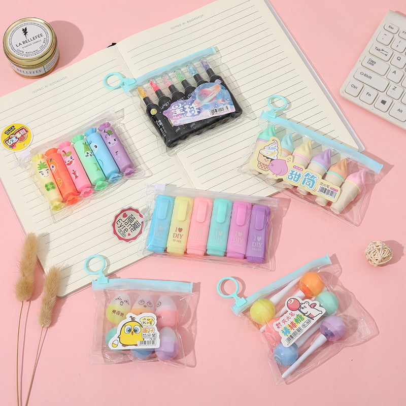 Cute Mini Highlighters (6 colors)