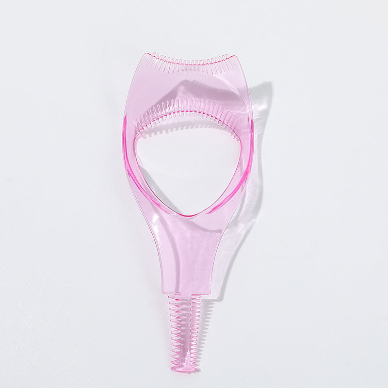 3-in-1 eyelash tool, transparent pink