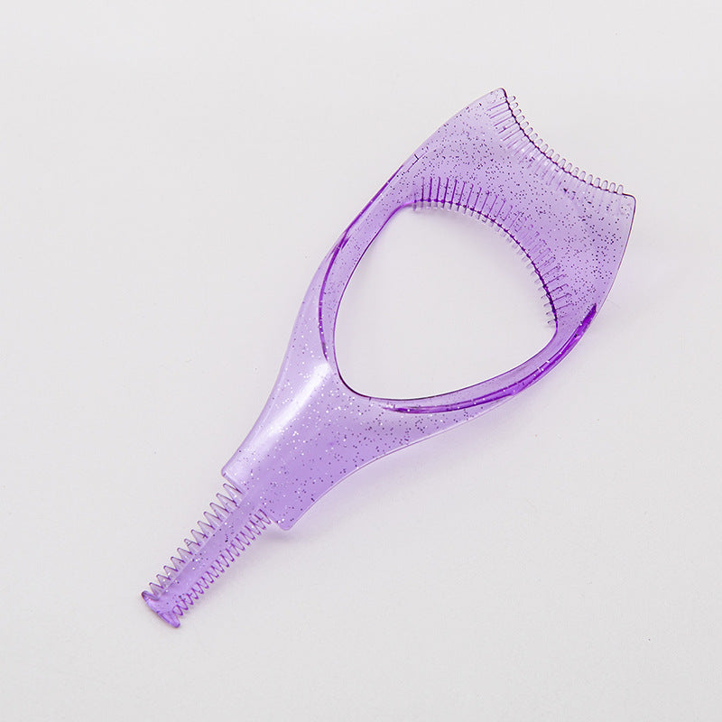 3-in-1 eyelash tool, transparent purple