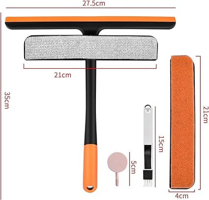 3-in-1 window screen and glass wiper, regular handle