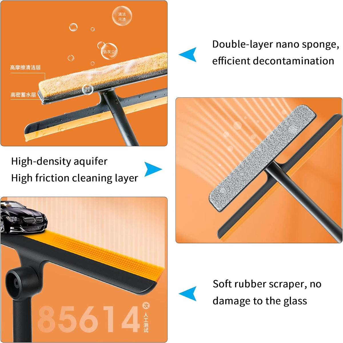 Glass squeegee for windows