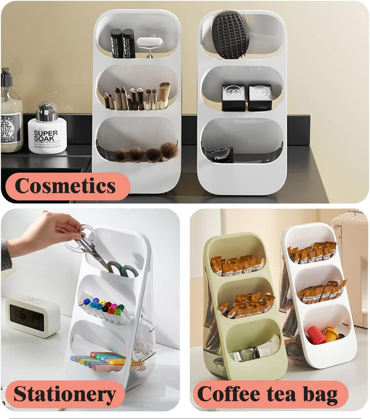 Makeup brush holder rack