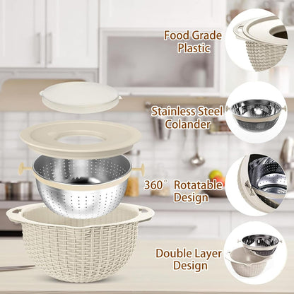 Mixing bowl set for baking