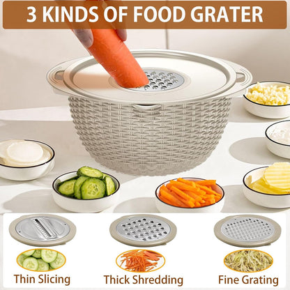 Non-slip mixing bowl with strainer