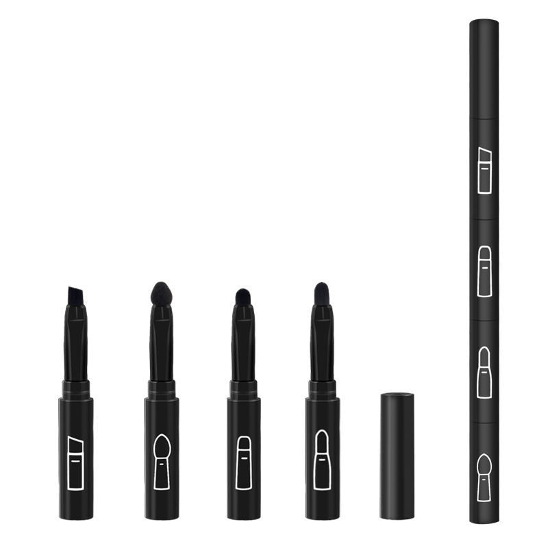 4-in-1 makeup brush pen in black