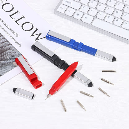 4-in-1 multifunctional pen with phone holder, stylus and screwdriver