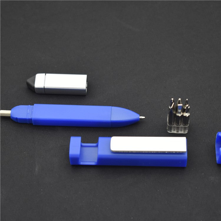 4-in-1 multifunctional pen in blue