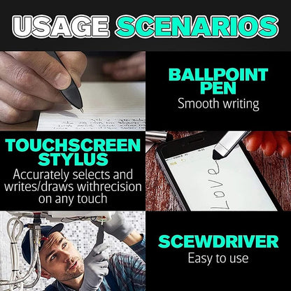 Pen with built-in phone stand