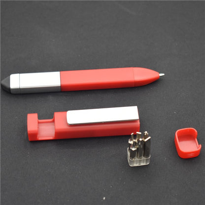 4-in-1 multifunctional pen in red