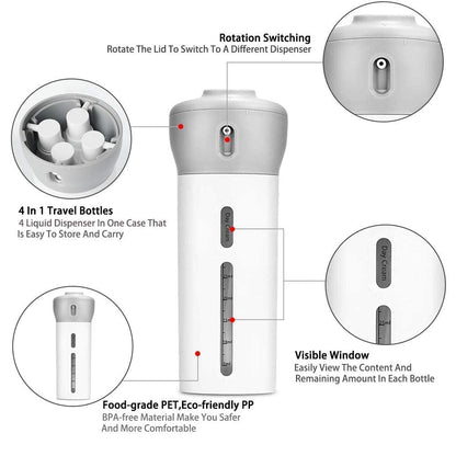 Refillable travel bottle set
