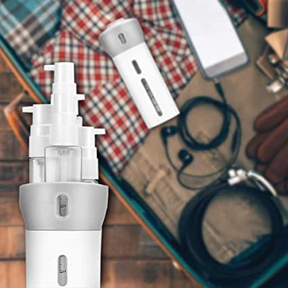 Travel toiletry bottles for shampoo, conditioner and body wash