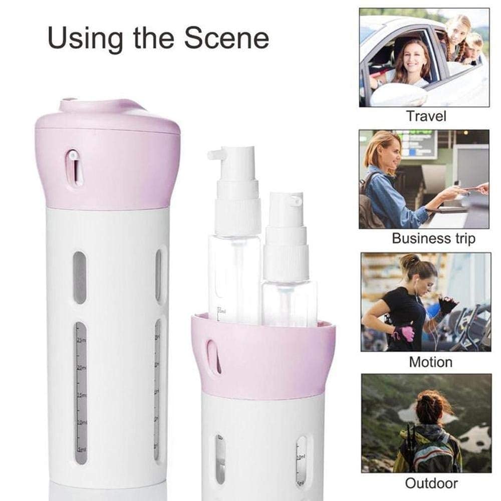 Refillable bottle set for trips