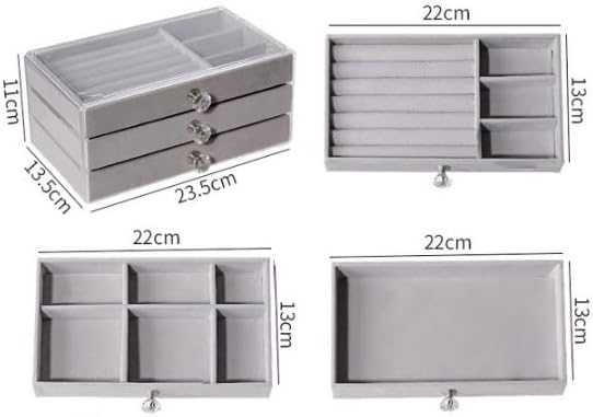 3 Drawers Jewelry Box
