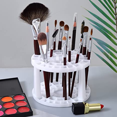 49-hole makeup brush holder with separate compartments