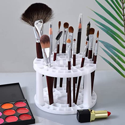 49-hole makeup brush holder with separate compartments