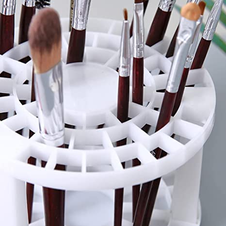 Circular makeup brush display stand