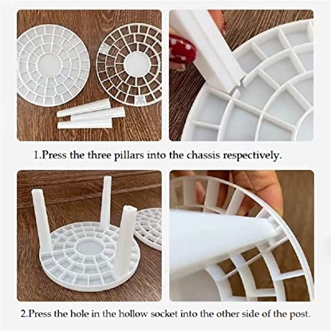 Round brush organizer for foundation, eyeliner and fan brushes