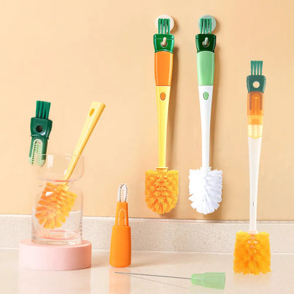 Multifunctional cleaning brush with U-shaped brush