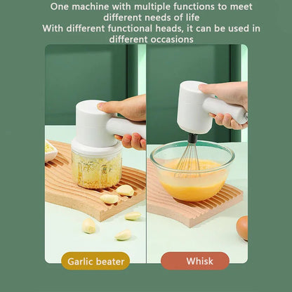 Kitchen gadget with interchangeable heads