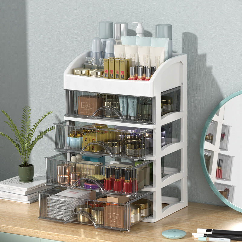 5-level organizer with transparent drawers, black