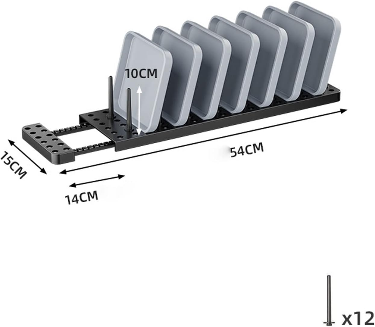 Adjustable Drawer Plate Rack