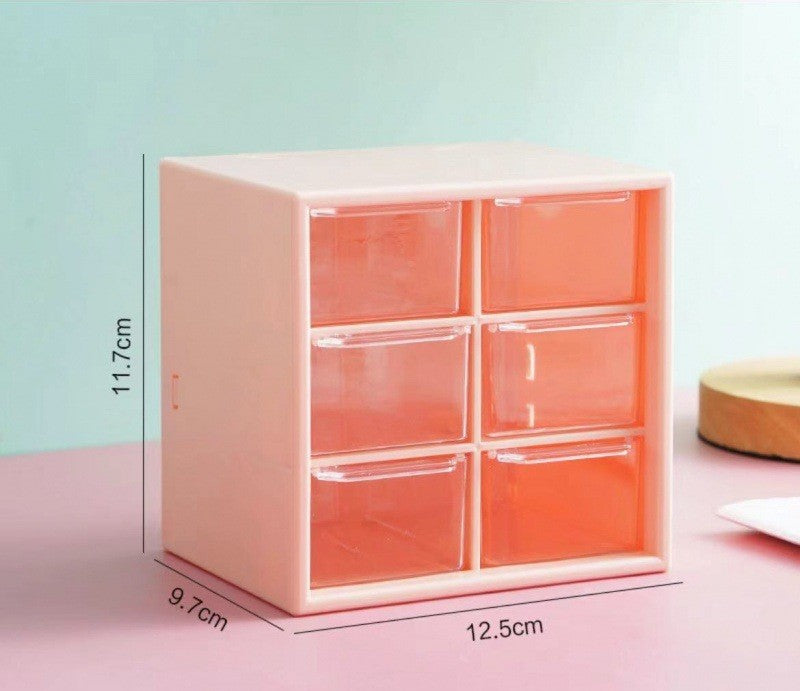 6 grids drawers storage box in beige