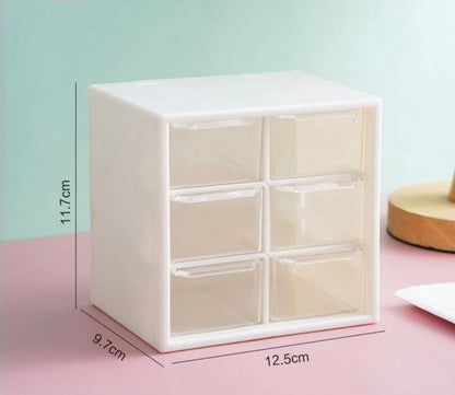 6 grids drawers storage box in white