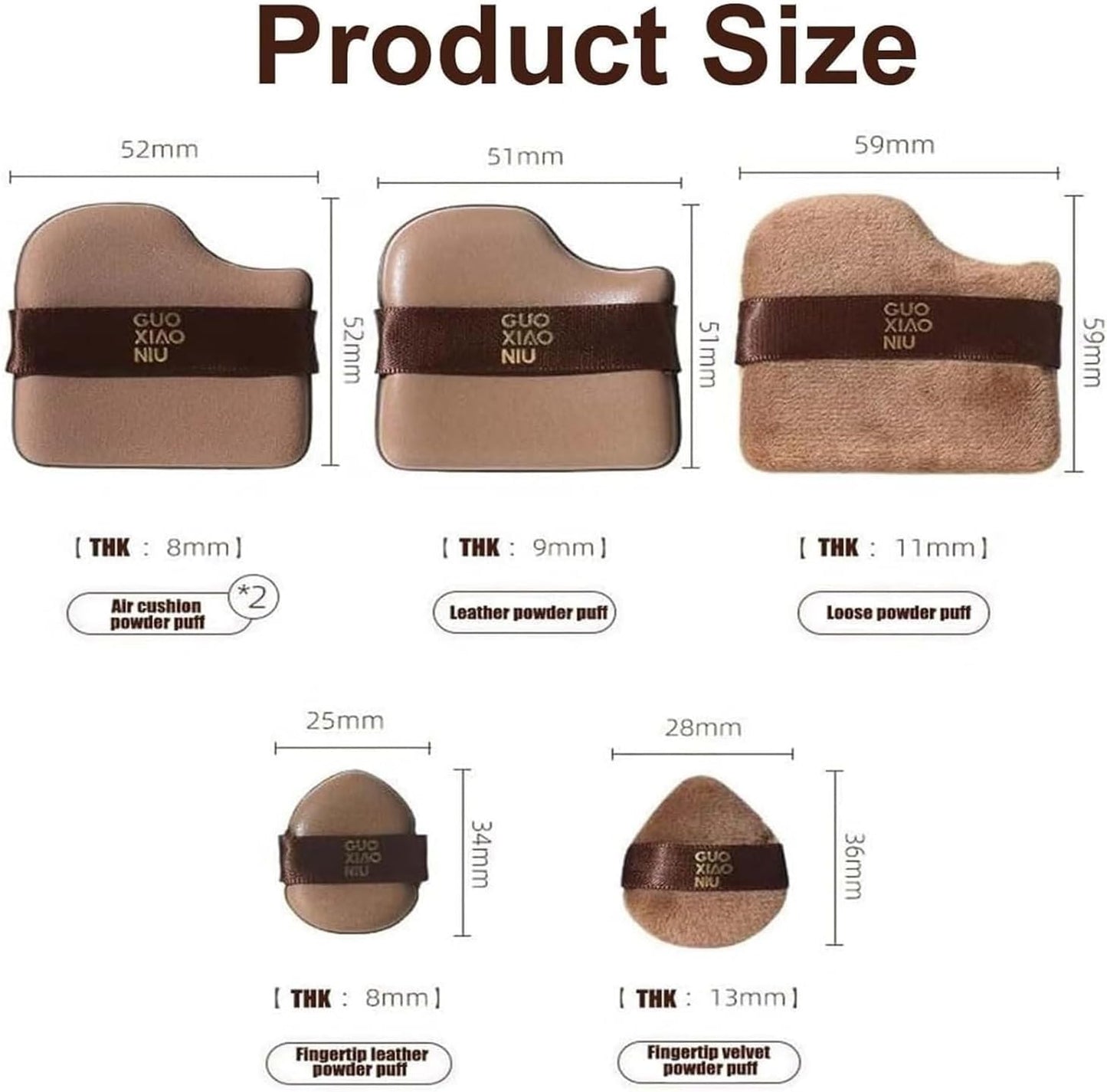 Makeup Foundation Puff Set (6 pcs)
