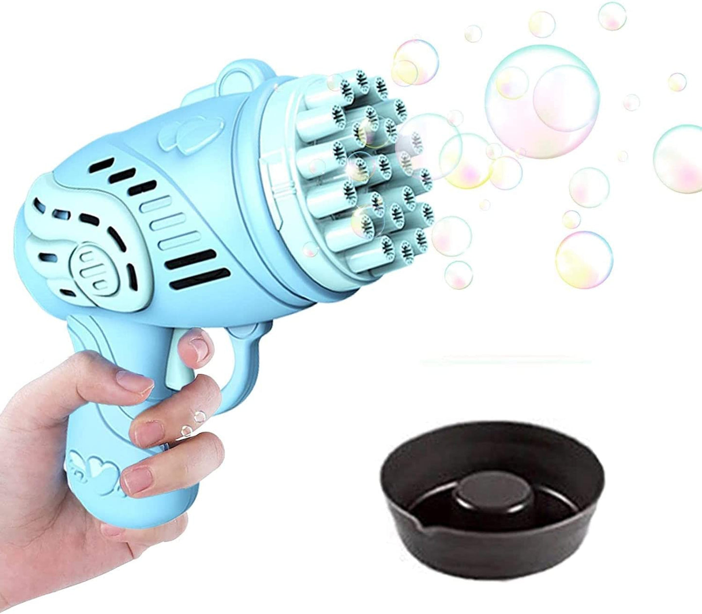 23 Holes Bubble Gun for Kids, Fan Bubble Maker Bubble Blower Automatic Bubble Machine Toy for Kids