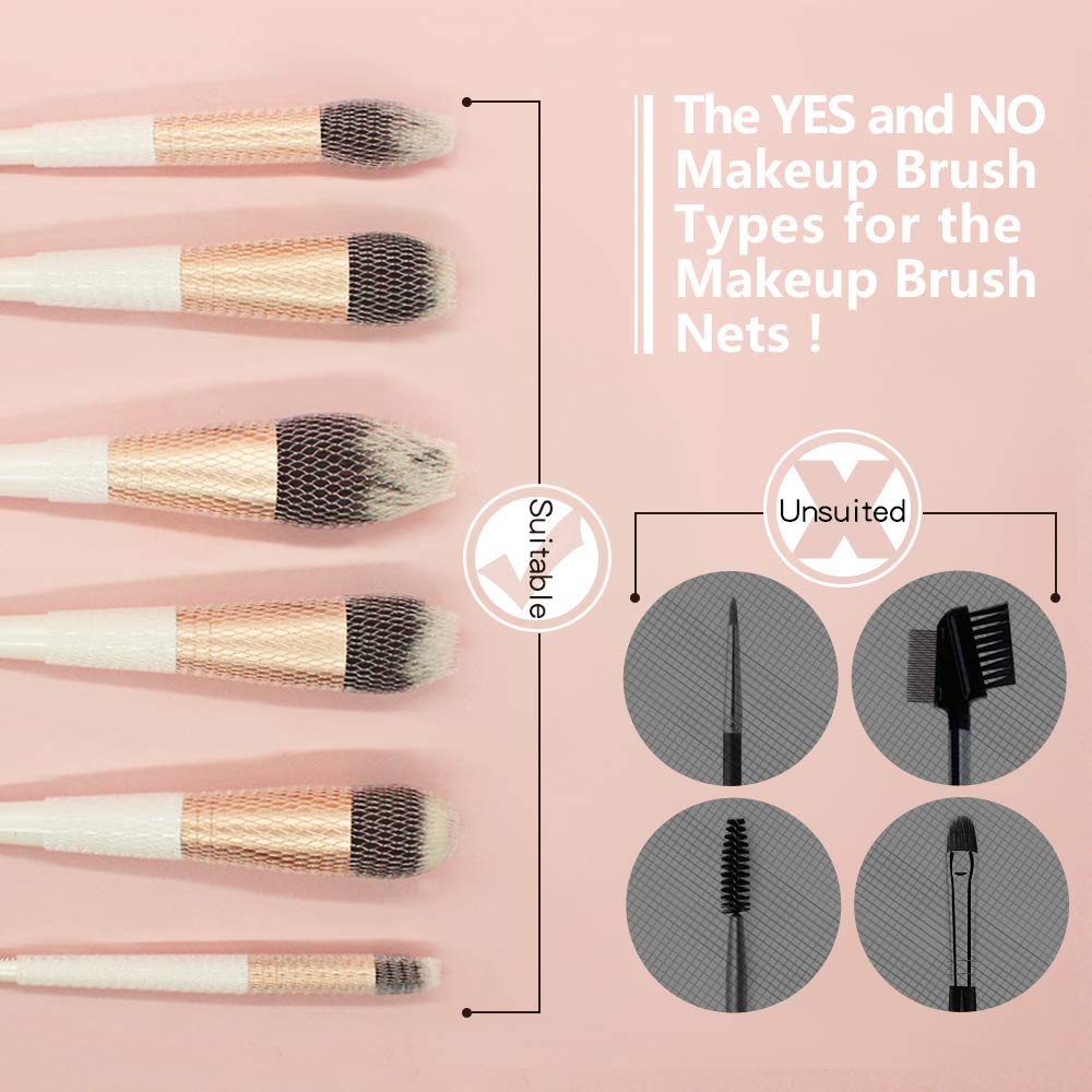 Makeup Brush Mesh Cover, Makeup Cosmetic Beauty Brushes Protector Set Reusable Expandable Mesh Cover